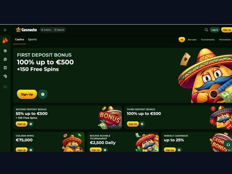 Registration and profile-based setup at Casinacho Casino Nacho Casino for Canada