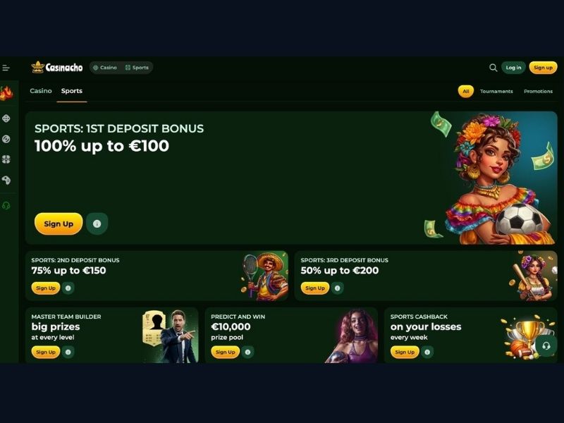 Scalable cashback and Spinola Liga from smartphone at Casinacho Casino for Canada